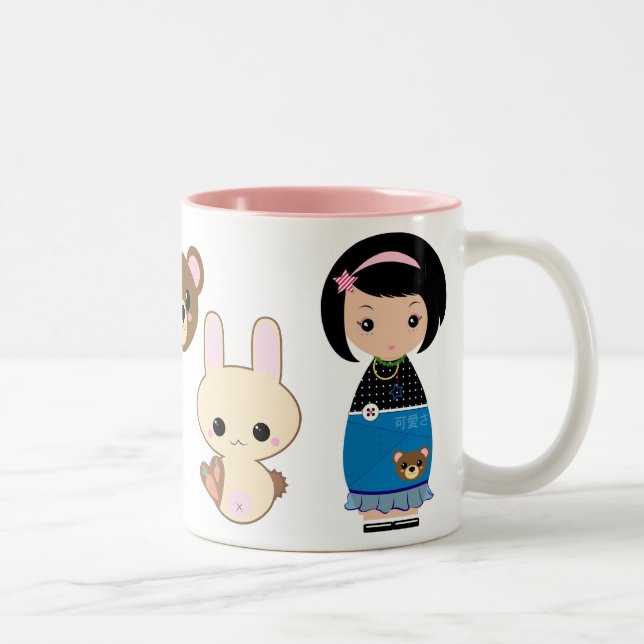 Caneca de Kawaii Kokeshi (Direita)