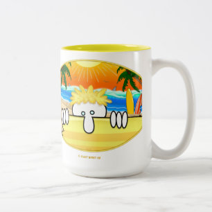 Caneca de Kilroy do surfista