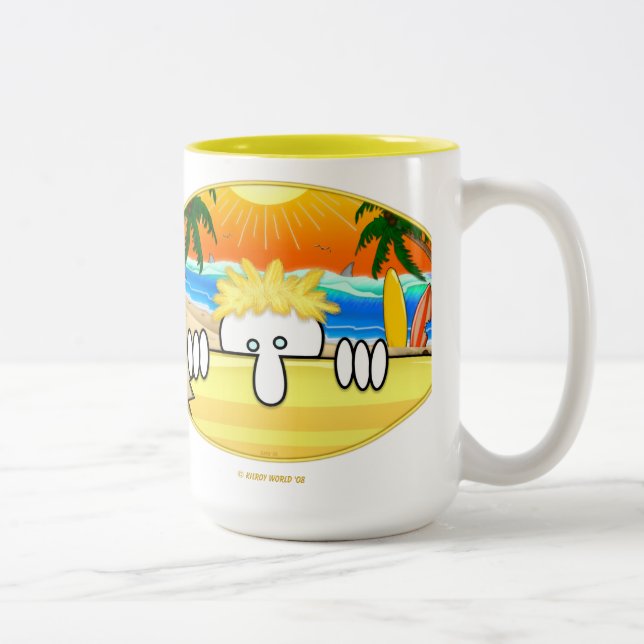 Caneca de Kilroy do surfista (Direita)