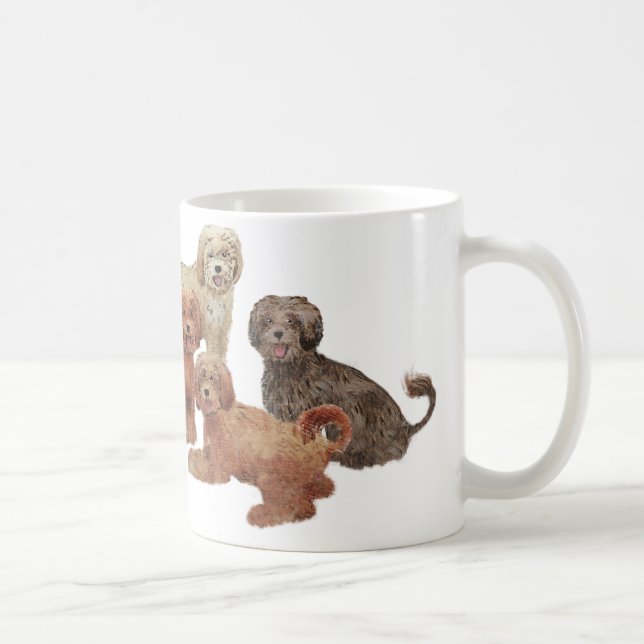 Caneca de Labradoodle do australiano/pintura (Direita)