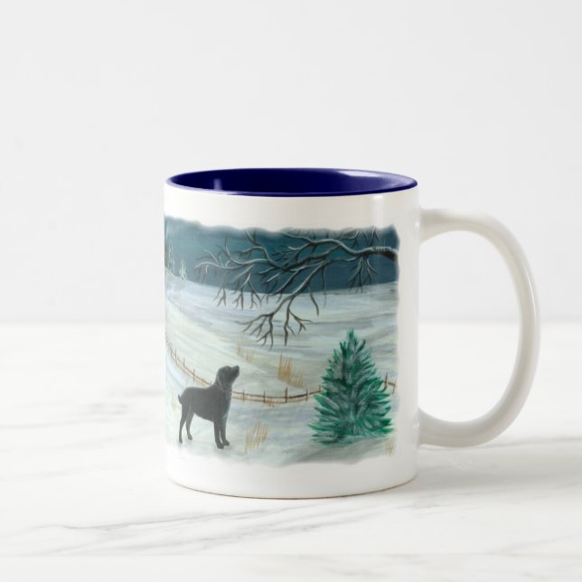 Caneca de Labrador do inverno (Direita)