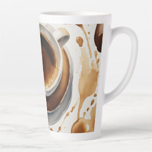 Caneca de Latte bagunçado de café