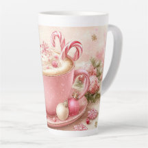 Caneca de latte de xícara de chocolate quente fofa