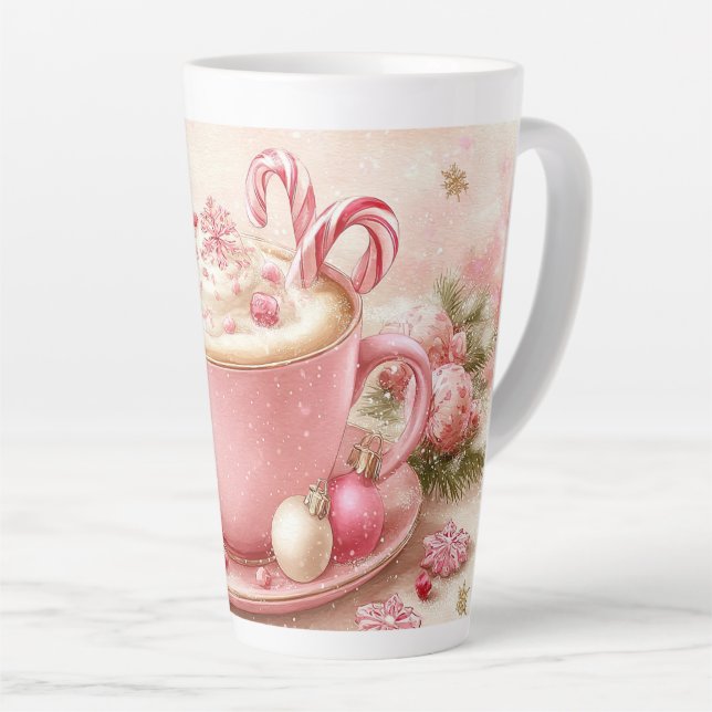 Caneca de latte de xícara de chocolate quente fofa (Ângulo direito)