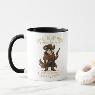 Caneca de Lobo Cowboy Leal ao Meu Grupo Espírito