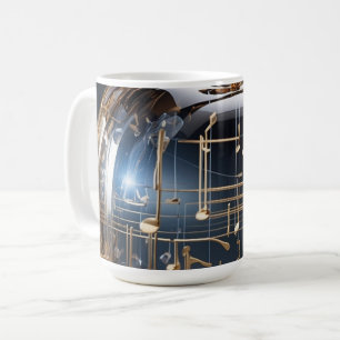 Caneca de Maçã de Cristal Dourado - Caneca de Café