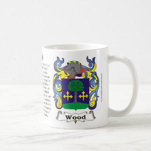 Caneca de madeira da brasão da família