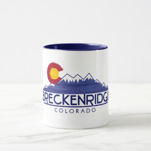 Caneca de madeira das montanhas Breckenridge Color