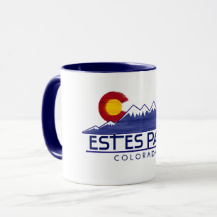 Caneca de madeira das montanhas de Estes Park Colo