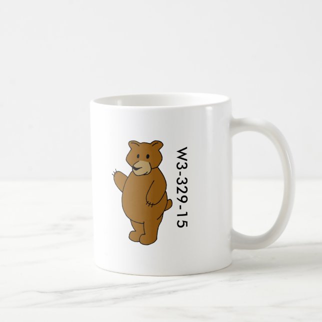 Caneca de madeira do urso do crachá (Direita)