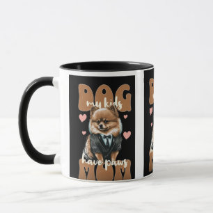 Caneca de Mãe de Cachorro – “Trabalho duro para qu