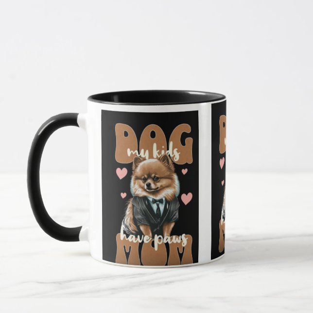 Caneca de Mãe de Cachorro – “Trabalho duro para qu (Esquerda)