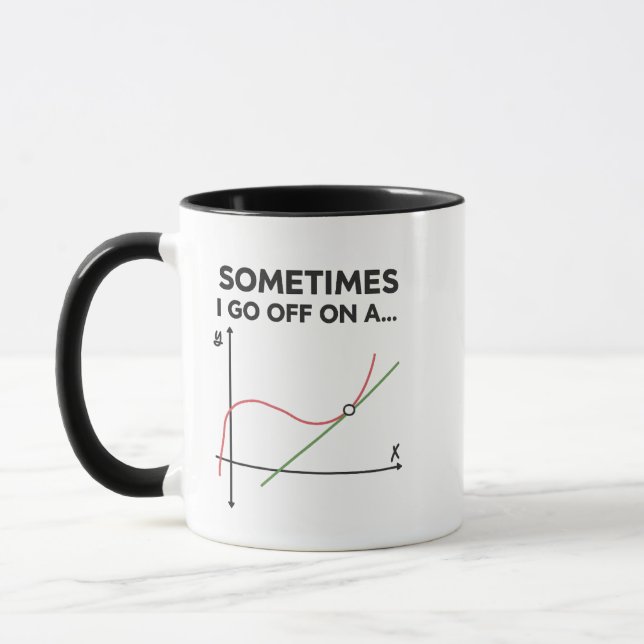 Caneca de Matemática Divertida, Às Vezes Eu Saio p (Esquerda)