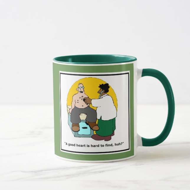 Caneca de Médico Engraçada - Coração Comic (Direita)
