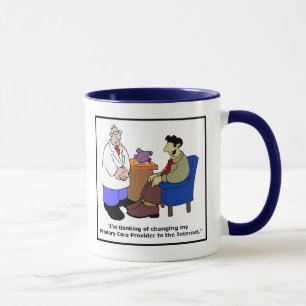 Caneca de Médico Engraçada - Quadrinho da Internet