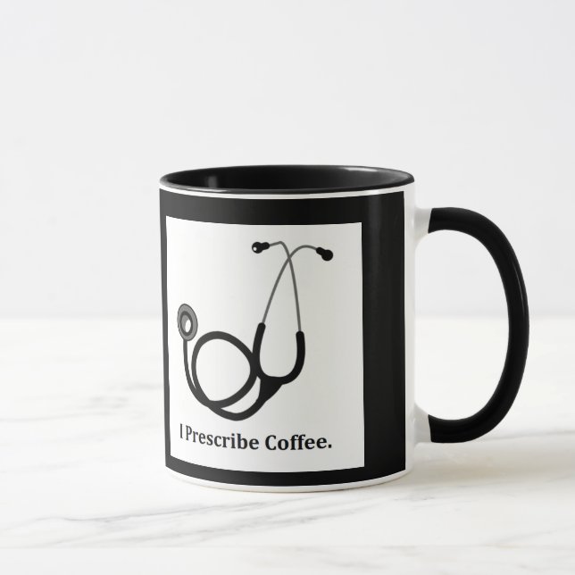 caneca de médico presente Eu prescrevo café (Direita)