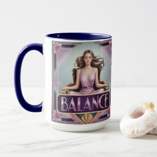 Caneca de Meditação Equilíbrio Art Déco