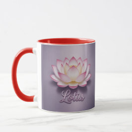 Caneca de Meditação Flor de Lótus Vermelho