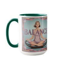 Caneca de Meditação Geométrica de Afirmação de Equ