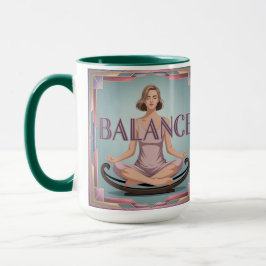 Caneca de Meditação Geométrica de Afirmação de Equ