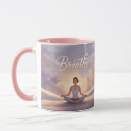 Caneca de Meditação Respirar Céu Lavanda
