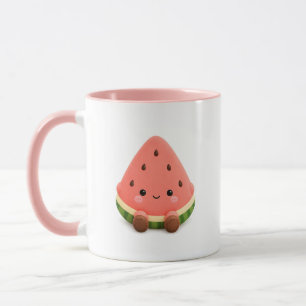 Caneca de Melancia Kawaii Fofa