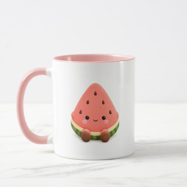 Caneca de Melancia Kawaii Fofa (Esquerda)