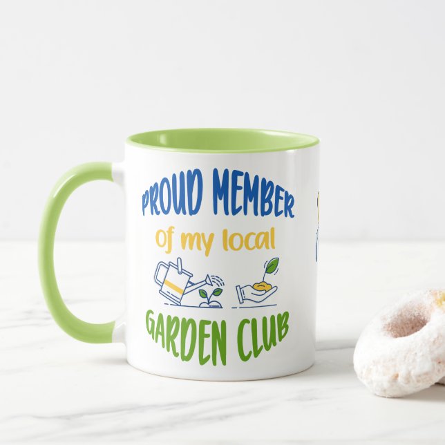 Caneca de membro do clube de jardim (Com Donut)