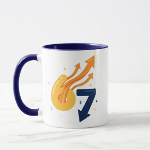 Caneca de meme 67 - Gesto de subir e descer Simbol