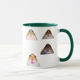 Caneca de Meme de Hamster Olhando Fixo Conjunto de