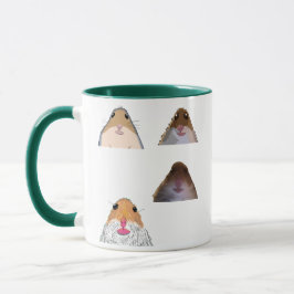 Caneca de Meme de Hamster Olhando Fixo Conjunto de