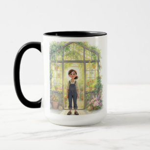 Caneca de Menina Cottagecore & Estufa Secreta Capr