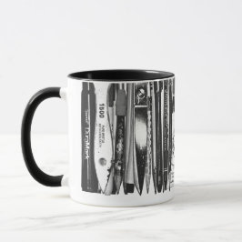 Caneca de Mesa Kitschen Fatty Preto Brilhante