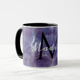 Caneca de Monograma com Nome Personalizado Violet