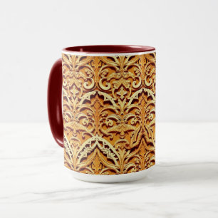 Caneca de Motivo Islâmico Tecido Tons Terrosos T