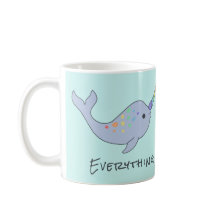 Caneca de Narwhal do arco-íris