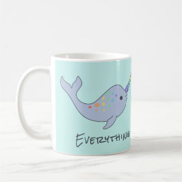 Caneca de Narwhal do arco-íris