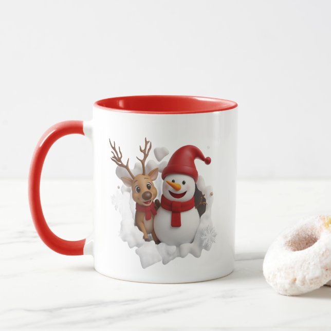 Caneca de Natal Aconchegante (Com Donut)
