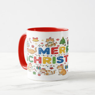 Caneca de Natal Adorável com Gato Presente para Am