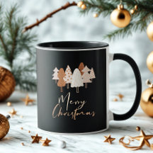 Caneca de Natal Boho – Design de Árvore Moderna