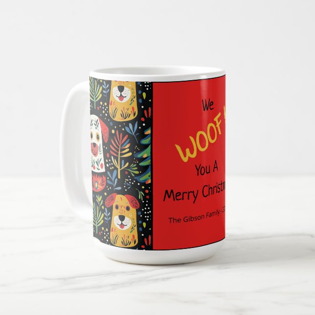 Caneca de Natal, Cães Bons (Frente Esquerda)