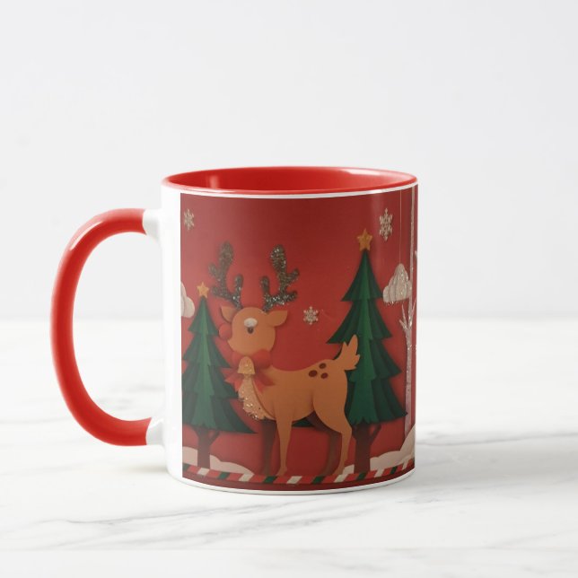Caneca de Natal cervo (Esquerda)