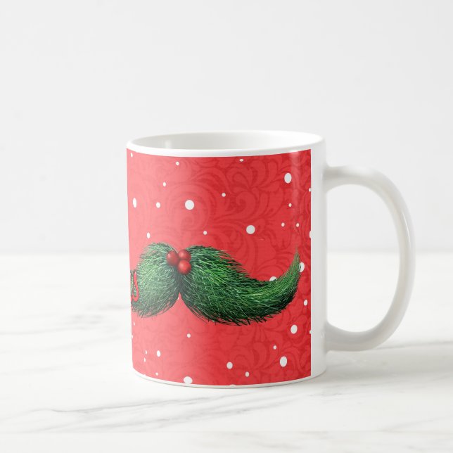 Caneca de Natal com bigode e Feliz Natal (Direita)