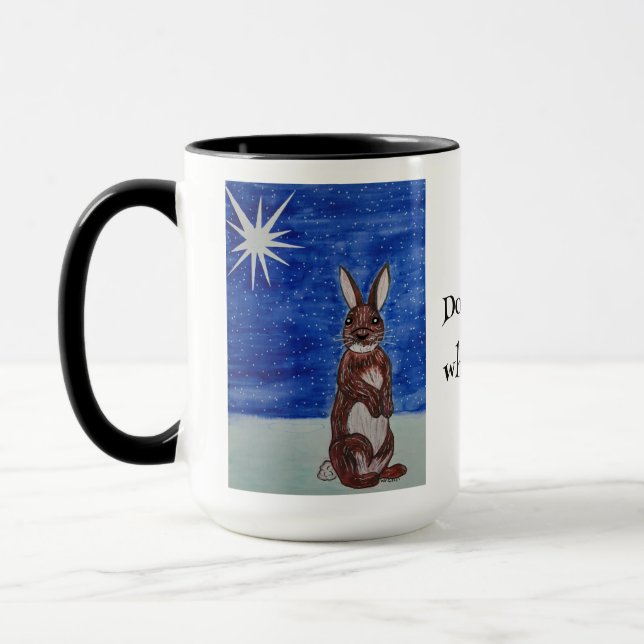 Caneca de Natal com coelho (Esquerda)
