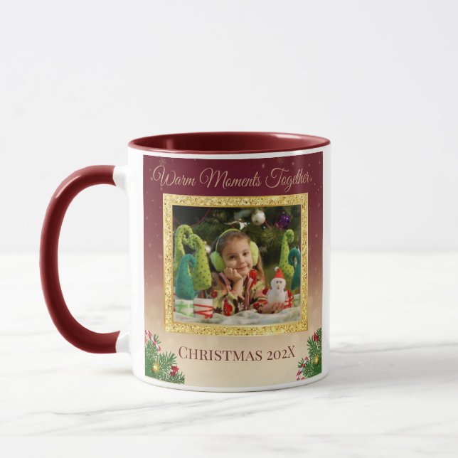 Caneca de Natal com Foto Personalizada (Esquerda)