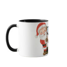 Caneca de Natal com Foto Personalizada do Papai No