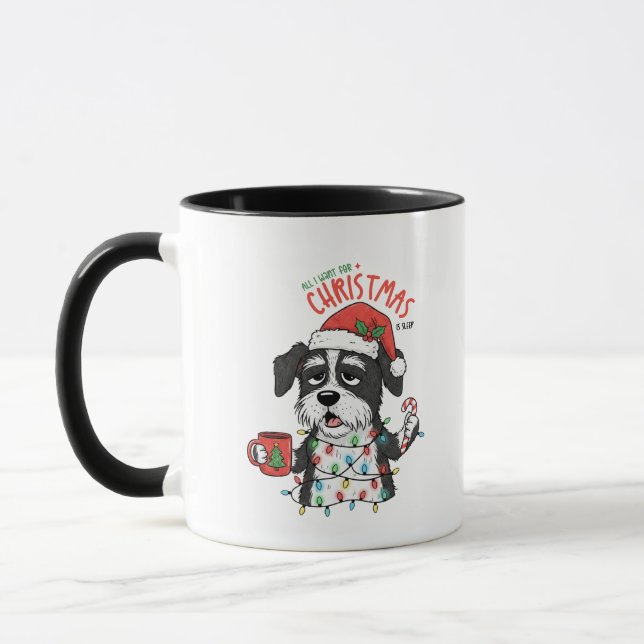Caneca de Natal de Cachorro Engraçado, Café de Cac (Esquerda)