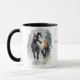 Caneca de Natal de Café Equestre