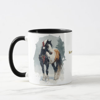 Caneca de Natal de Café Equestre