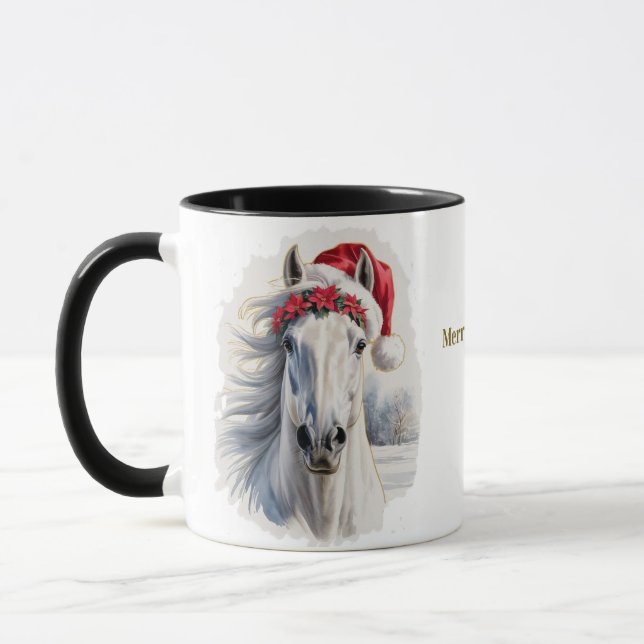 Caneca de Natal de Equitação (Esquerda)